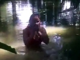 bangla girl rina bathing in pond