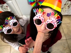 Stepmom and stepsister prepare special birthday party for me